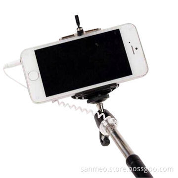 Mobile Phone Audio Cable Take Pole Selfie Stick Handheld for iPhone iOS Samsung Android Smart Phone
